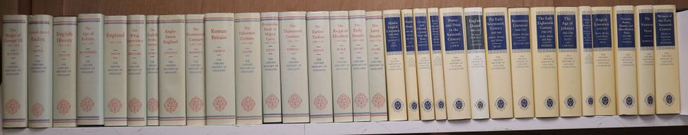 The Oxford History of England, 17 vols, 8vo, with djs and The Oxford History of English Literature, 15 vols, 8vo, with djs (32)
